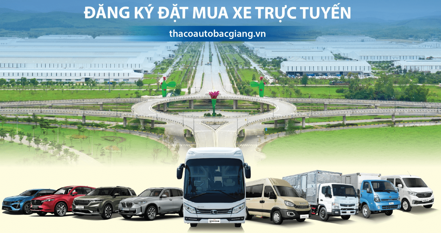 Trải nghiệm tính năng đặt mua xe trực tuyến trên website THACO AUTO Bắc Giang