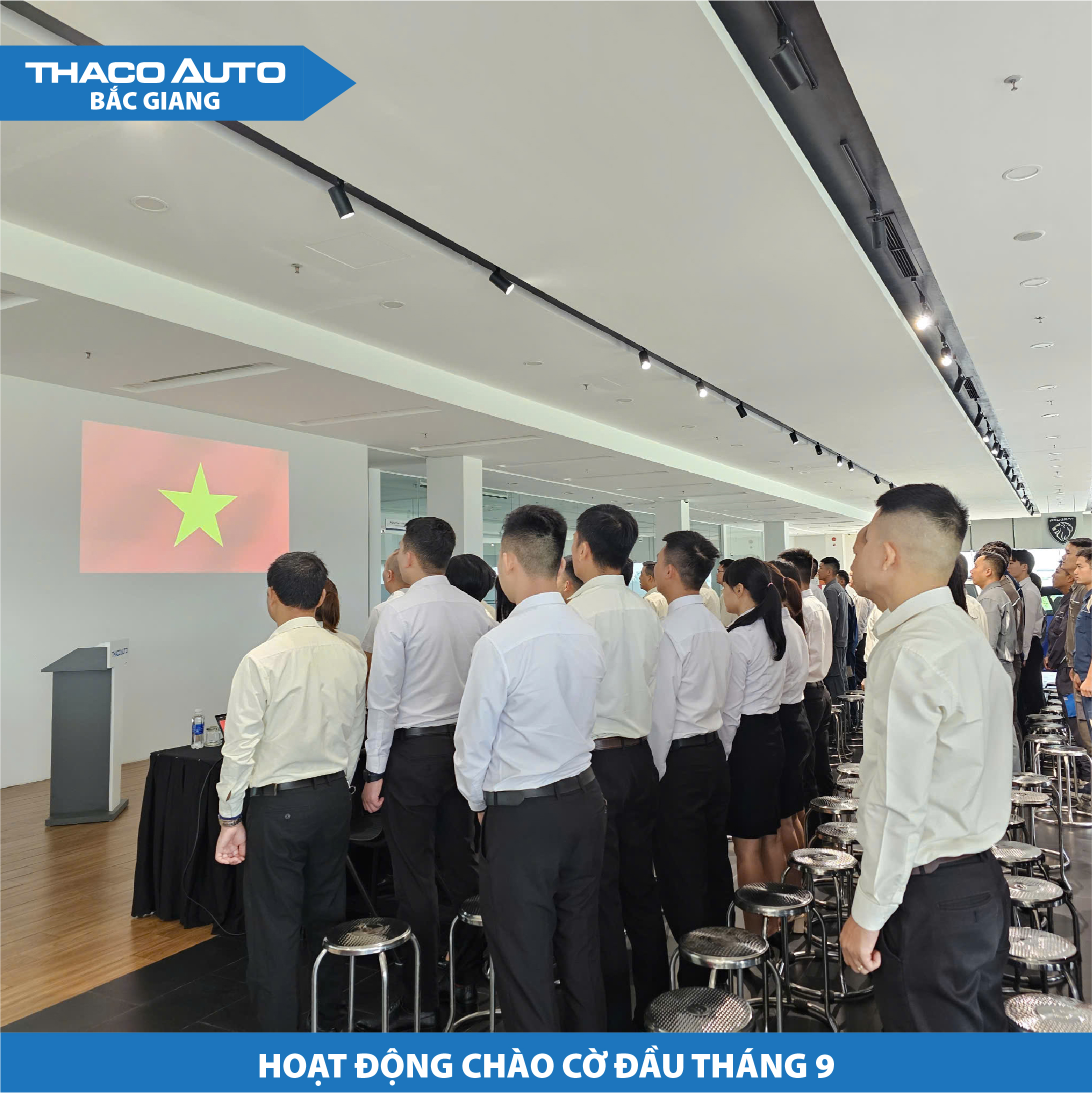 THACO AUTO BẮC GIANG HOẠT ĐỘNG CHÀO CỜ THÁNG 9